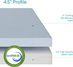 Classic Brands 4.5-Inch Cool Gel Memory Foam Replacement Mattress for Sleeper Sofa Bed Queen, Plush