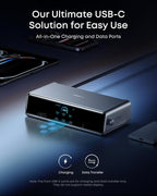 Anker Prime Docking Station (DL7400)  14-Port Triple Display with DisplayLink  140W Max  Smart Display  Triple 4K 60Hz  Cooling Fan  for macOS and Windows (The Latest DisplayLink Driver Required)