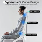 Fizzin Ergonomic Office Chair, 400 LBS Desk Chair with Adjustable Lumbar Support, High Back Breathable Mesh Computer Chair Rolling Work Swivel Task Chairs, Comfy Home Office Desk Chair (Gray)