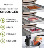 VacMaster VP220 Commercial Chamber Vacuum Sealer for Sous Vide, Liquids, Powders, Food Storage, 110V, Maintenance-Free Air Pump with 12.25” seal bar