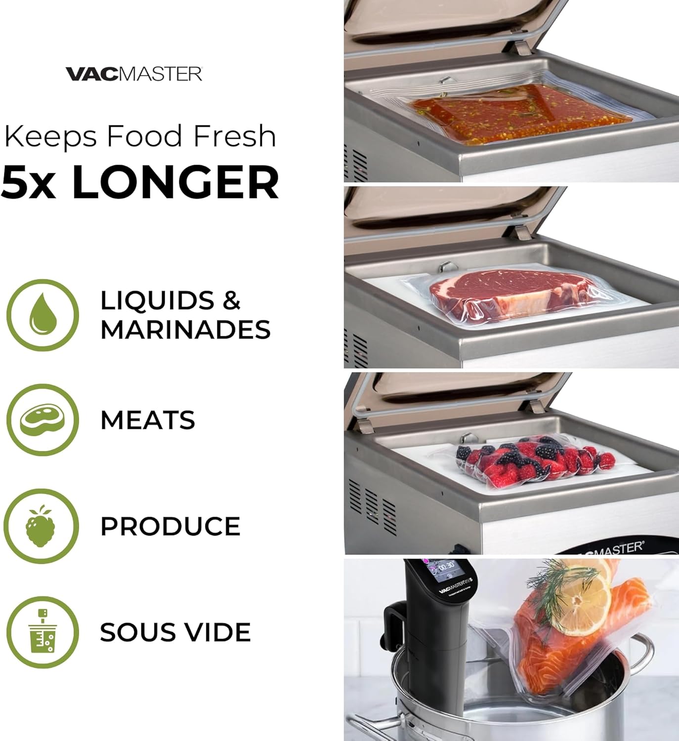 VacMaster VP220 Commercial Chamber Vacuum Sealer for Sous Vide, Liquids, Powders, Food Storage, 110V, Maintenance-Free Air Pump with 12.25” seal bar