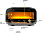 Ooni Volt 2 Electric Indoor Pizza Oven - Versatile Countertop Electric Toaster Oven, Cook 12 Inch Pizzas and More - Charcoal Grey