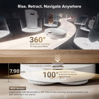 roborock Qrevo CurvX Robot Vacuum and Mop, 22,000Pa Suction, 3.14'' Ultra Slim, Zero-Tangling Design, Reactive AI Obstacle Recognition, AdaptiLift Chassis, Auto Hot Water Mop Washing & Drying