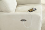 Nurture& The Glider Premium Power Recliner Nursery Glider Chair with Adjustable Head Support | Designed with a Thoughtful Combination of Function and Comfort | Built-in USB Charger (Ivory)