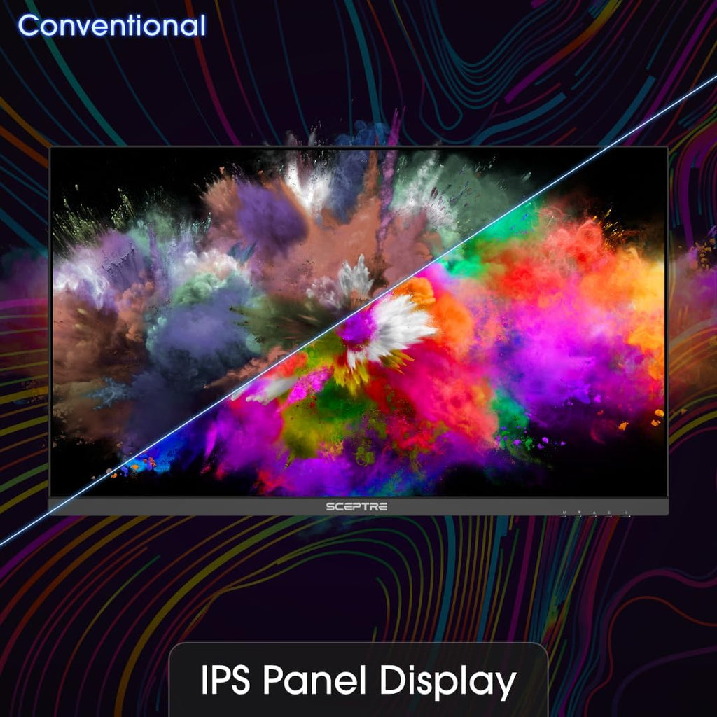 Sceptre New IPS 24-inch Gaming Monitor 180+Hz DP x2 HDMI x2 1ms 100% sRGB Build-in Speakers Machine Black 2026 (E248B-FPT168 Series)