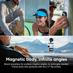 Insta360 GO 3S - 128 GB White 4K Tiny Portable Vlogging Camera  Hands-Free POVs  Mount Anywhere  Stabilization  140 Min Battery Life  10m Waterproof  Apple Find My  Pet POV