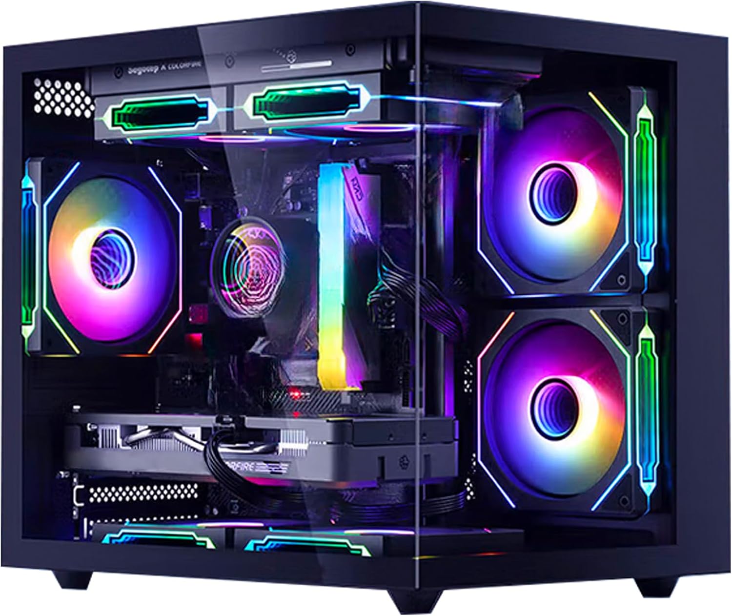 Prebuilt Gaming Desktop Computer | 16G DDR4 RAM | 512G SSD | AMD Ryzen5 6Cores 3.6G Up to 4.1G | RX 560 4G Graphics Card | Wi-Fi 6 | Gamer PC Black