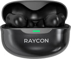 Raycon Pro Earbuds Wireless Bluetooth + 6 Microphones with Hybrid Active Noise Canceling  Sweat & Water-Resistant Earphones  Premium Wireless Ear Buds Bluetooth 40 Hours Playtime (Black)