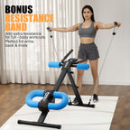 Abdominal Trainers - Adjustable Ab Trainer Machine - Home Gym Core Strength Trainer for Men & Women - Blue