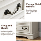 BLANKSPACE Farmhouse Dresser with 6 Drawers, Antique White Dresser for Bedroom, Hallway, Living Room, or Office Storage