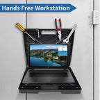 Magnetic Toolbox, Magnetic Laptop Stand Portable Workstation with Magnets, Rated at 45 Pounds Hands-Free Utility Shelf for Attaches to Flat Steel Surface HVAC, Trucks, Walls, Poles etc