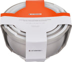 Le Creuset Set of 3 Nested Mixing Bowls w/Nonslip Silicone Base & Plastic Air Tight Lids