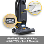 Prolux Phantom Pro Commercial Upright Vacuum Cleaner – HEPA Filtration, Bagged, High-Suction, Deep Cleaning, Lightweight with Onboard Tools only 12lbs Ideal for Business, Professional & Industrial Use