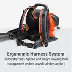Husqvarna 150BT Gas Leaf Blower  51-cc 2.16-HP 2-Cycle Backpack Leaf Blower  765-CFM  270-MPH  22-N Powerful Clearing Performance and Ergonomic Harness System  970466901