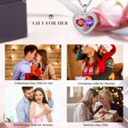 Iefil Easter Gifts for Women Wife - 925 Sterling Silver Birthstone Necklace, Anniversary Birthday Gifts for Women, Jewelry Gifts for Her Wife Mom Daughter