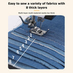12 Stitches Mini Electric Sewing Machine with Sewing Table and 113 Pcs Sewing Kit Portable Sewing Machine with Dual Speed for Beginners