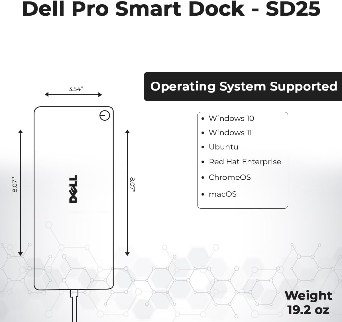 Dell Pro Smart Dock SD25 Bundle - 10Gbps  3 Year Warranty  Supports Dual/Triple Monitors & 4K Displays with 180W Power Supply  Anyhdd HDMI  DisplayPort  USB C Cable  Cloth - Docking Station