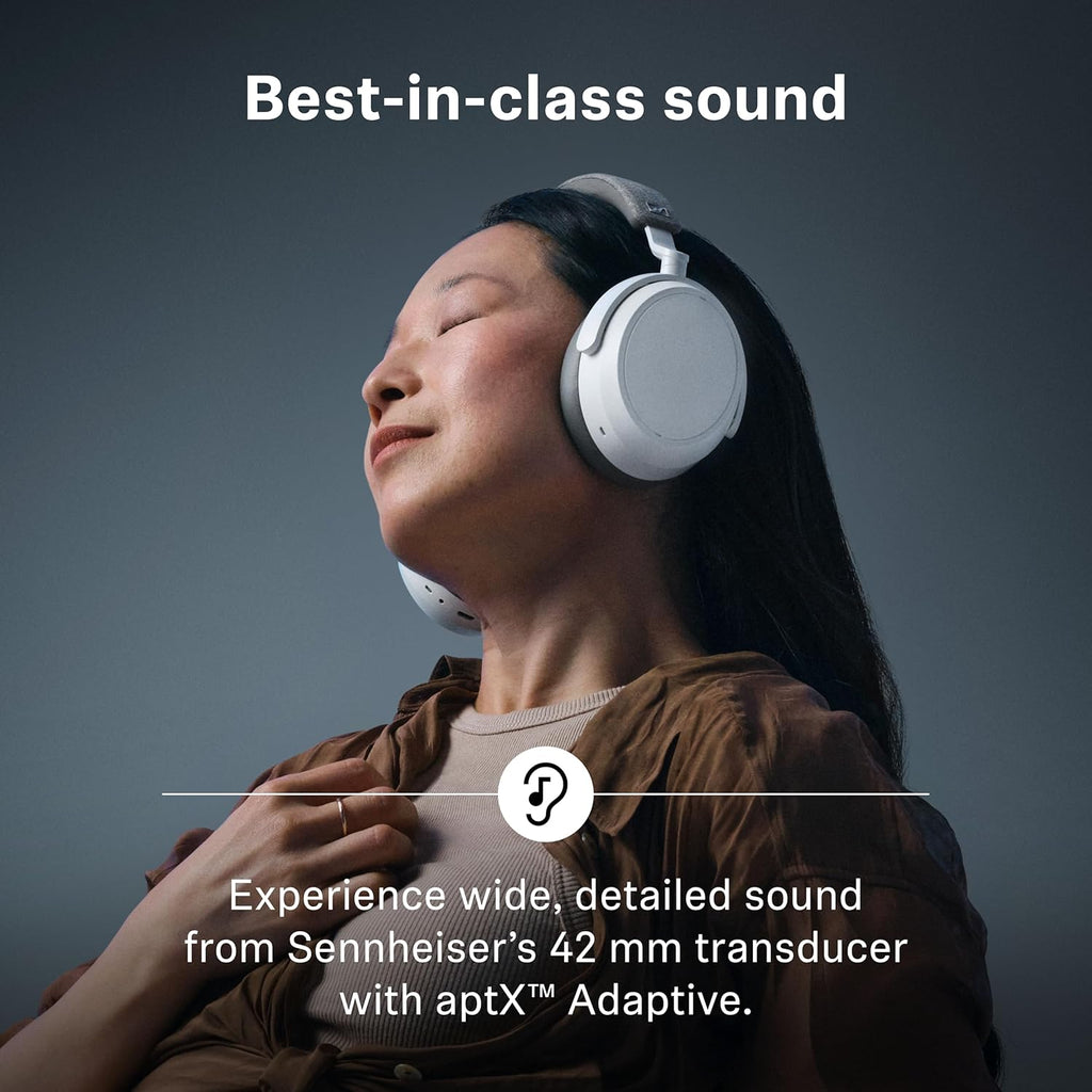 Sennheiser Momentum 4 Wireless Over-Ear Headphones - Bluetooth Headset for Clear Calls with Adaptive Noise Cancellation  Up to 60HR Playtime  Folding Design  Brown