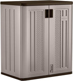 Suncast 36" Resin Base Garage Storage Cabinet, Platinum, Made in the USA