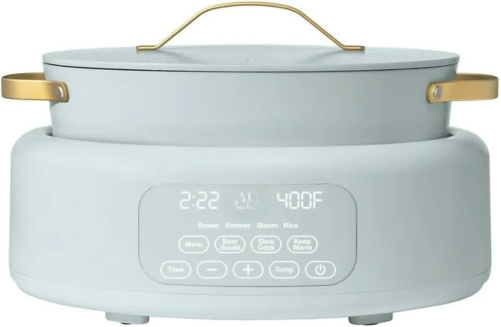 Multi-Cooker 6-Quart 10-in-1 Electric Multi Cooker, Digital Controls, Slow Cook, Steam, Sauté & Rice, Oven-Safe Nonstick Pot