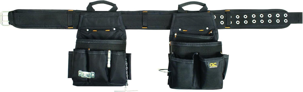 CLC Custom Leathercraft 5609 3 Piece Electrical Combo Tool Belt, 20 Pocket, Black, 29-46 inches