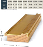 Antique Gold 65" Premiere Deco TV Frame - Compatible ONLY with Samsung The Frame TV and Pro TVs (Fits 2021-2026  LS03A  LS03B LS03C LS03D LS03FA LS03FW)