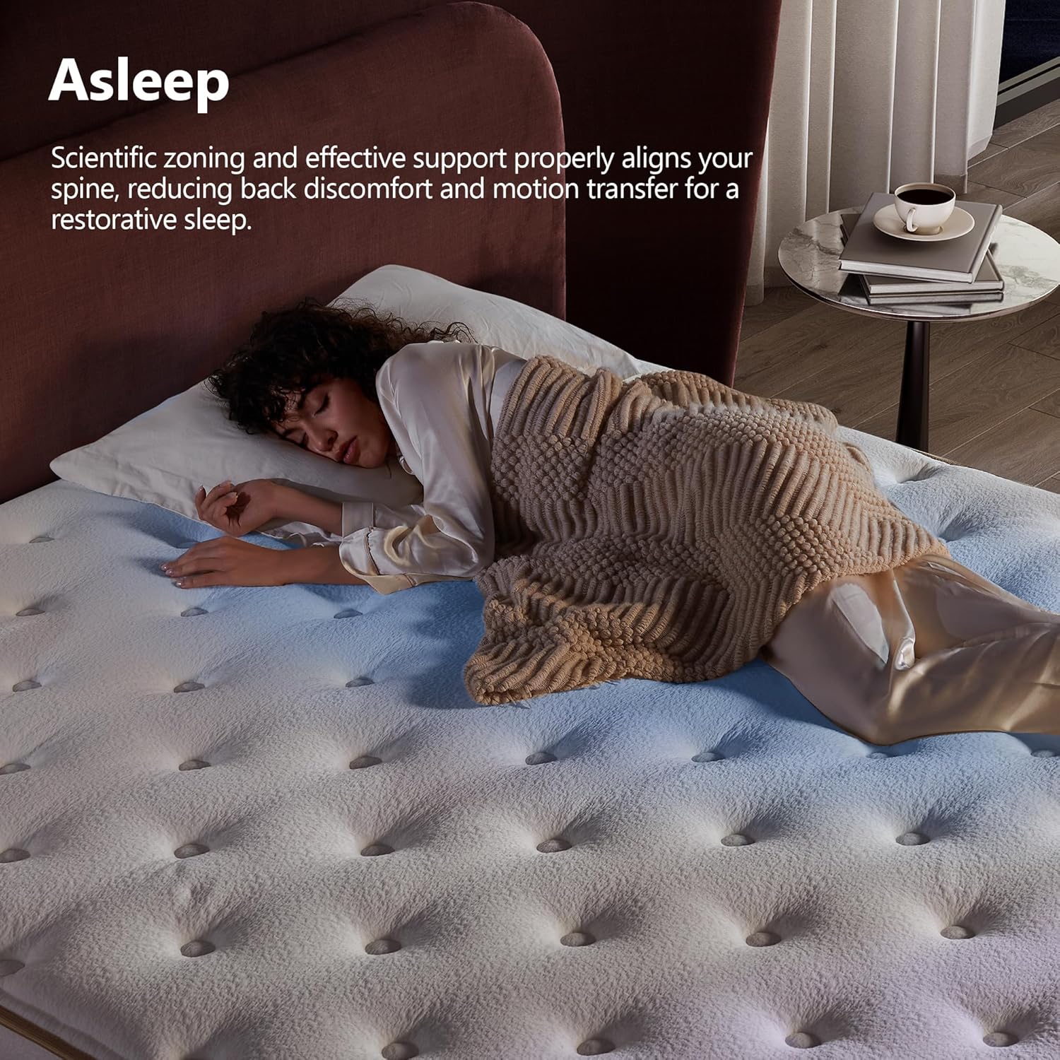 King,14inch Hybrid Mattress in a Box Memory Foam Mattress King Full Size Firm with Individual Pocket Spring Upgrade Zoned Support Medium Firm Memory Fat Mattress