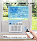AKIRES Window Air Conditioner, 12,000BTU Air Conditioner Window Unit, Cools up to 550 Sq. Ft, Window AC with Cool, Fan, Dry, Sleep, Energy Saver, and Auto,6 Modes,24H Timer,Easy Install,Home,Office
