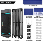 COBIZI 10x30 Pop up Canopy Tent 10x30 Canopy with Sidewalls  Heavy Duty Party Tent Tents for Parties  Foldable UPF 50+ Waterproof Commercial Easy up Canopy with Roller Bag  Navy Blue(Windproof)