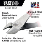 Klein Tools 80087 Dipped Plier Kit, Made in USA, Diagonal-Cutting, Needle-Nose, Side-Cutting High Leverage Linesman Pliers, Cutter and Crimper, 5-Piece
