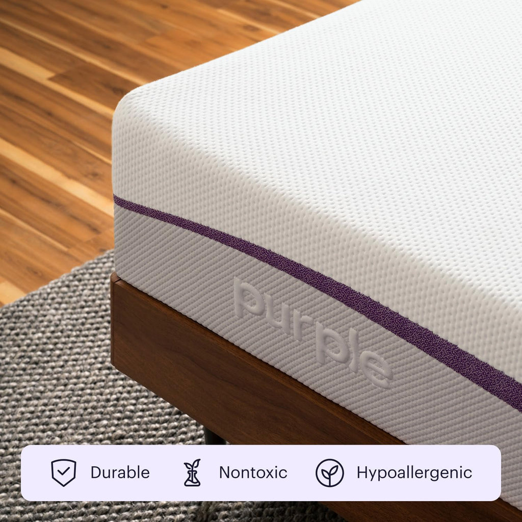 Purple Mattress – Twin XL, 9.25" GelFlex Grid, Better Than Memory Foam, Pressure Relief, Temperature Neutral, Breathable, Motion Isolation, Made in USA