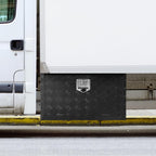 VEVOR Underbody Truck Box, 30"×14"×16" Pickup Storage Box, Heavy Duty Aluminum Diamond Plate Tool Box with Lock and Keys, Waterproof Trailer Storage Box with T-Handle Latch for Truck, Van, Trailer