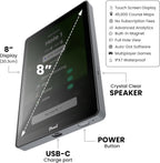 Pinned Golf Portable GPS Tablet - The Caddie - Magnetic  Weatherproof  Touchscreen  FCB Distances - Golf Caddy 45 000 Course Maps - Gifts for Men - Gray