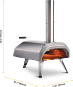 Ooni Karu 12 Multi-Fuel Outdoor Pizza Oven – Reaches 950°F and Cooks 12 Inch Pizzas and More in 60 Seconds - Portable Wood and Gas Grill with Pizza Stone  Dual Fuel Ooni Pizza Oven