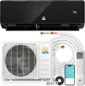 Mini Split Ac/Heating System - 12000 BTU Mini Split Air Conditioner with Heat Pump Wifi Enabled Inverter, 20 SEER2 115V Energy Efficient Precharged DIY Split Ac Unit Up to 750 Sq.Ft