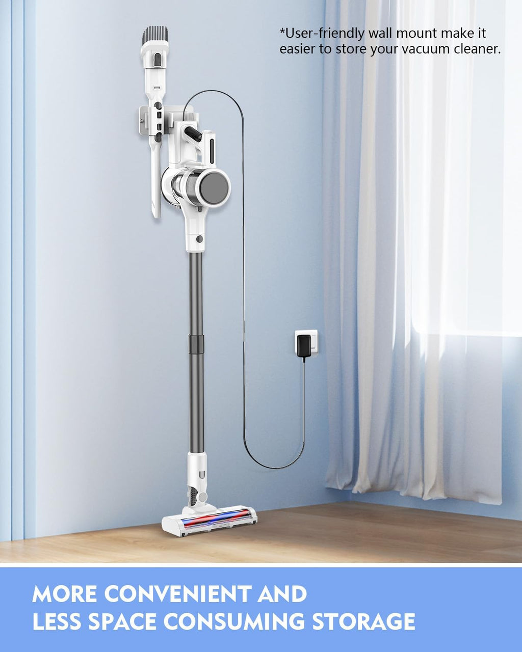Cordless Vacuums, Detachable Parts Stick Vacuum (Pearl White)