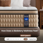 BedStory Extra Firm Queen Mattress 14 inch - Pain-Relieving Hybrid Mattress for Extra Lumbar & Hip Support - No Sagging Bed in a Box - 365-Night Trial - No Odor, Fiberglass-Free, CertiPUR-US Certified