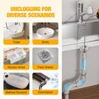 Cordless Drain Auger Compatible with De-walt 20V Battery, Auto-Feed Plumbing Drain Snake with 23.62FT Replaceable Cable, Drain Clog Cleaner Tool for Sink, Toilet, Bathtub, Sewer (Battery Not Included)