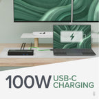 Plugable USB C Triple Display Docking Station | 100W PD  3x HDMI (1x 4K 30Hz  2x 1080p 60Hz)  6x USB 5Gbps Ports | Windows  macOS  ChromeOS Compatible - Enhance Productivity with Multi-Monitor Support