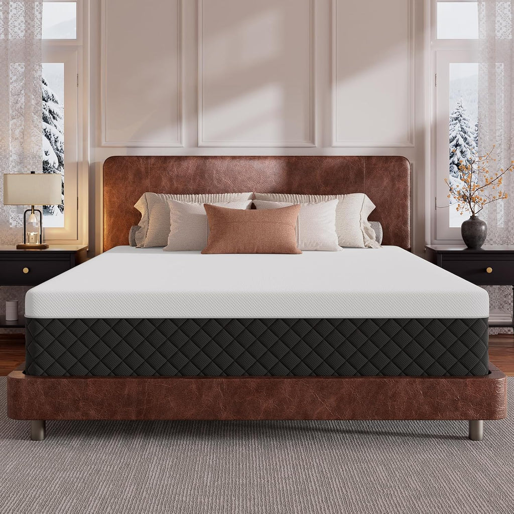 Queen Mattress, 14" Adaptive Memory Foam Mattress with High Density Foam & Breathable Knit Cover for Contouring Support & Pressure Relief, Bed Mattress in a Box, Non Toxic, Fiberglass Free