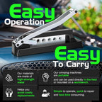 Heavy Duty Standard Hose Crimper, Hose Crimping Tool, with Ferrules (50PK) 0.593 Inch ID x 1 Inch & 0.656 Inch ID x 1 Inch for 1/4, 5/16, 3/8 Inch PVC and rubber hoses, Air Hose Crimping Tool
