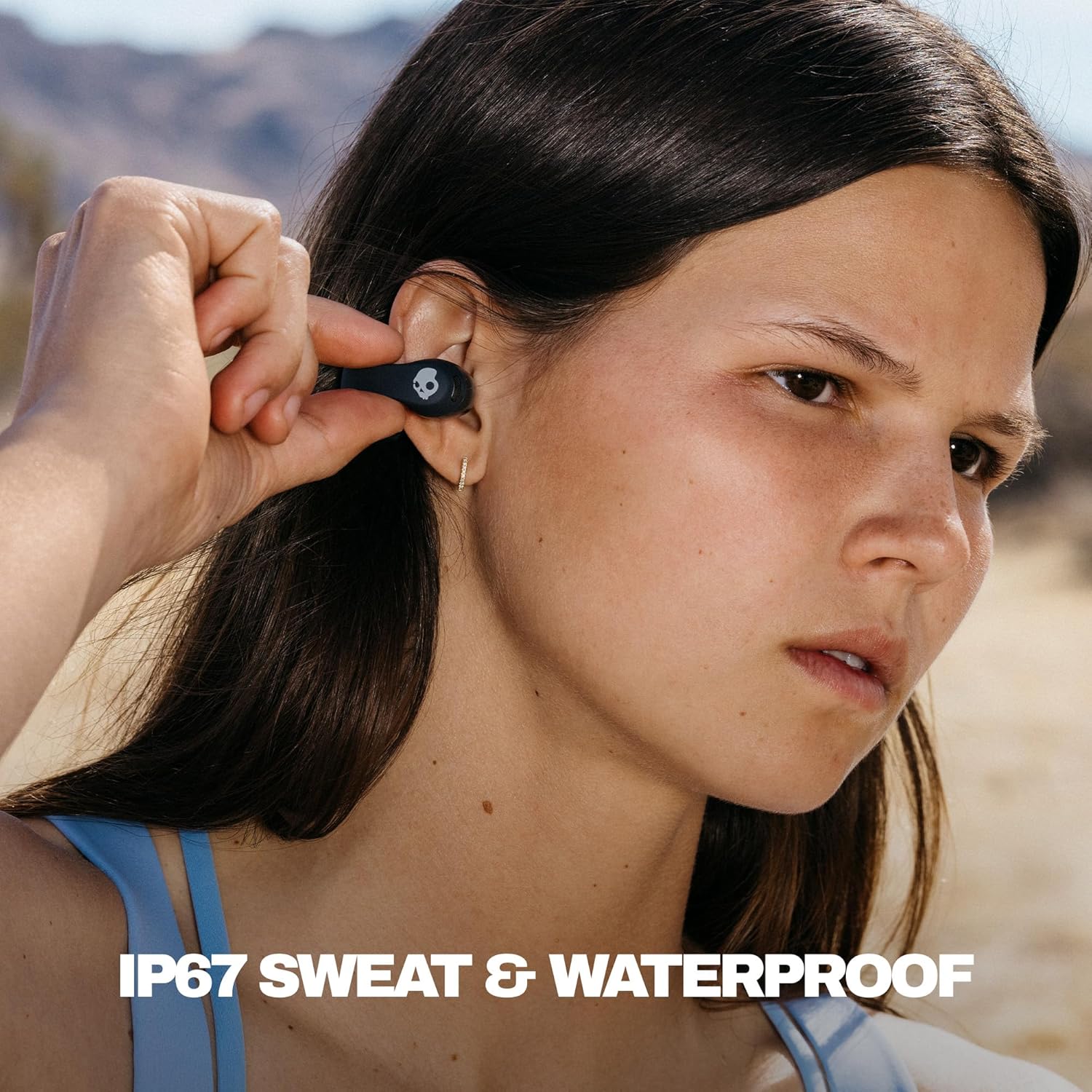 Skullcandy Push 720 Open Wireless Open Ear Bluetooth Earbuds  Headphones  Waterproof  Clip-On Lightweight Design  30 Hours Battery  Wireless Charging Pouch  Microphone for iPhone Android - True Black