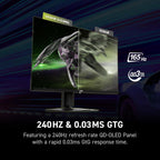 msi MAG 321UP QD-OLED 32-inch QD-OLED 3840 x 2160 (UHD) Computer Monitor  165Hz  Adaptive-Sync  HDMI  Display Port  VGA Port  VESA Mountable  Tilt  Height Adjustable  Speaker  0.03ms  Black
