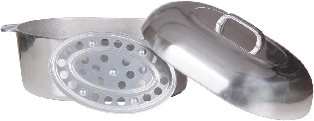 18 Inch Aluminum Oval Roaster - McWare by Cajun Classic Cookware