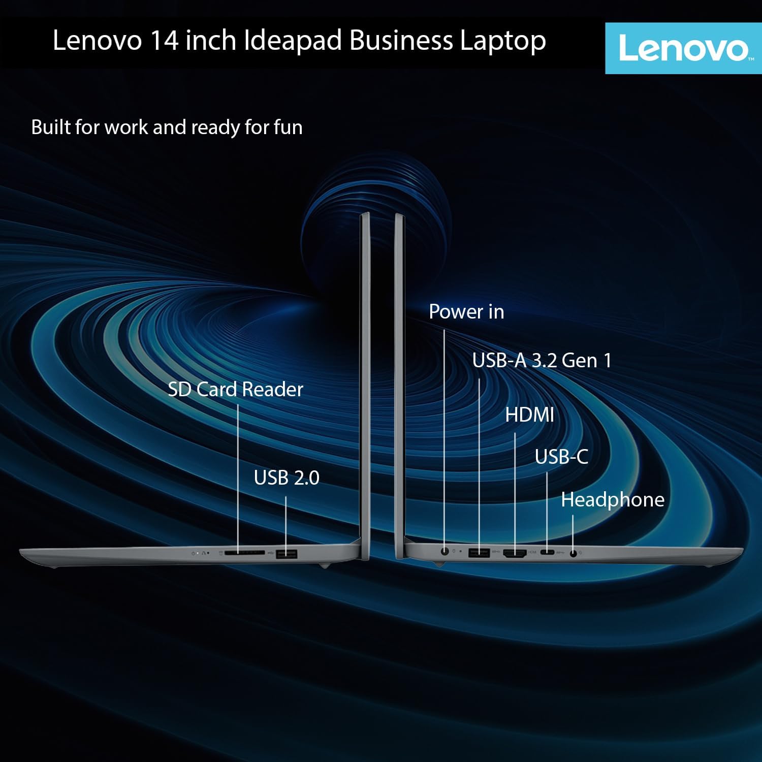 Lenovo IdeaPad Laptop with Microsoft Office  12GB RAM  1.2TB(1TB Cloud & 256GB Storage)  Intel High Performance CPU  11 Hour Battery  SD-Card Reader  Webcam + USB-C  WOWPC Recovery USB  Windows 11