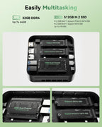 KAMRUI Mini PC  E3B 32GB RAM 512GB SSD Mini Gaming Computers AMD Ryzen 5 7430U Micro Desktop Computer (Max 4.3GHz 6C/12T  Beat 5650U)  Small PC Support WiFi 6  BT5.2  Triple Display for Office Home