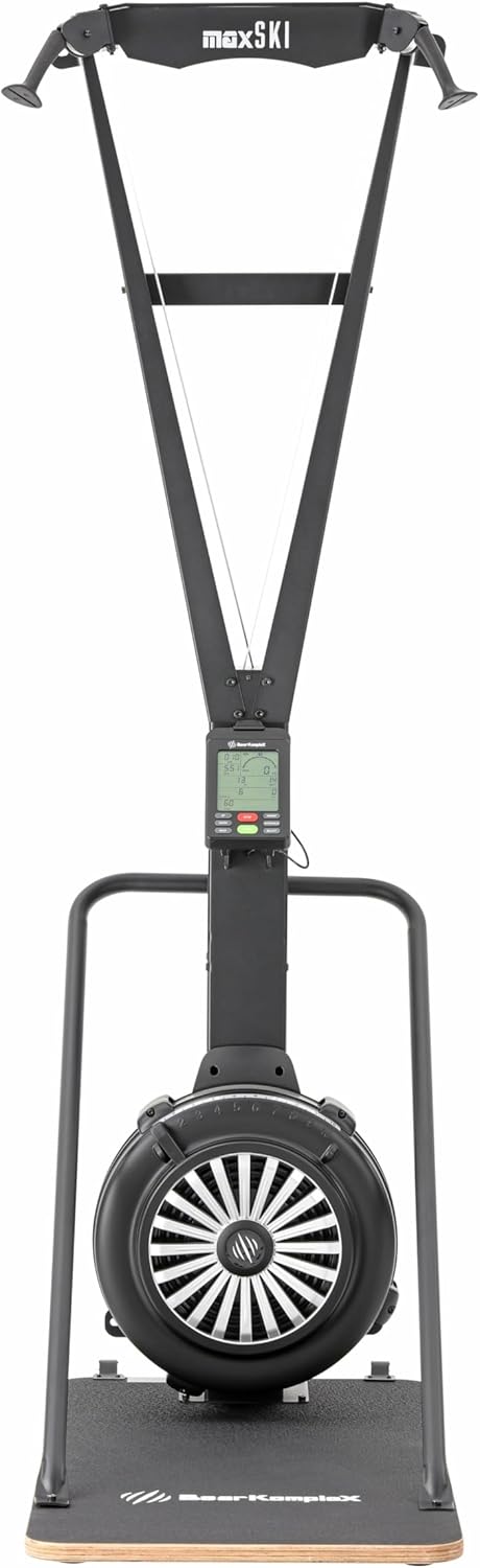 Bear KompleX MAX Trainer Machine - Indoor Trainer Equipment with Floor Stand and Wall-Mount Included, Full Body Workout Cardio, 10-Level Air Resistance System, Home Gym Fitness Equipment for Crossfit