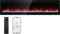 Cheerway 72'' Smart WiFi Electric Fireplace Heater, Wall Mounted & Recessed Electric Fireplace Insert w/Timer, Child Lock, Crackling Sound, App & Remote Control, Adjustable Flame,1500W