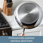All-Clad D3® Stainless Steel 10 and 12 inch Frying Pans Set - Made in the USA- The Original Bonded Professional Cookware- Oven Safe & Induction Compatible