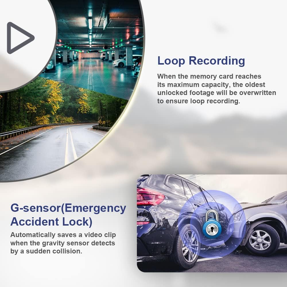 Fitcamx Front 4K and Rear 1080P Dash Cam Suitable for Ford Fusion 2013-2020 Sport S SEL Titanium Platinum SE Hybrid  Integrated OEM Look  Dual Loop Recording WiFi  G-Sensor  Easy to Set  128GB Card